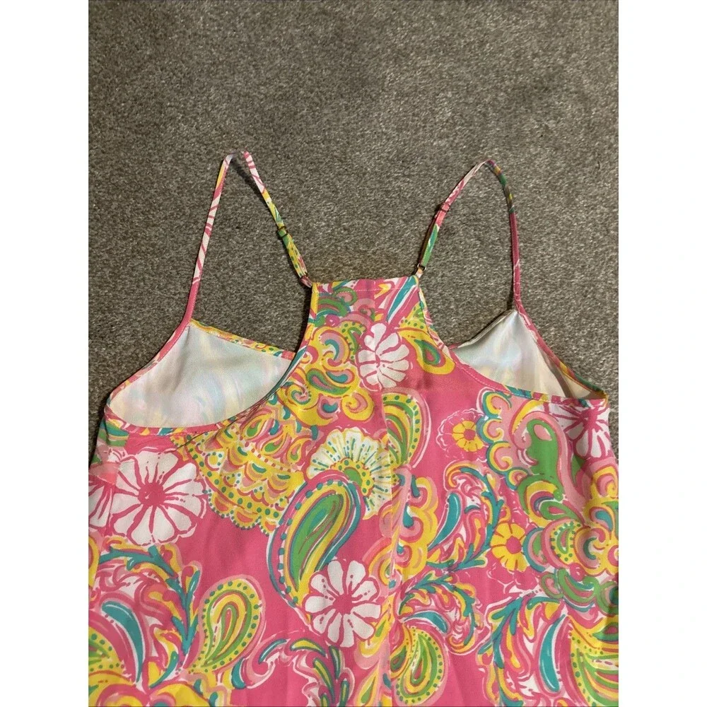 Lilly Pulitzer Double Trouble Silk Slip Dress Women’s Size XS - Picture 10 of 11
